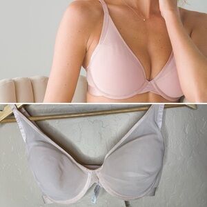 Soma Lightest Lift Mesh Plunge Bra in Porcelain 34D